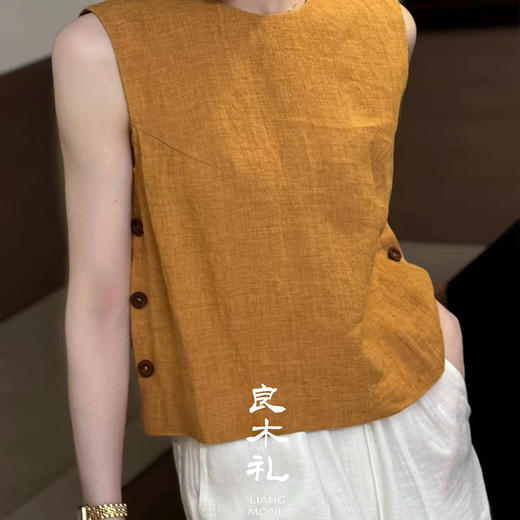 【不退不换】良木礼亚麻背心（84715） 商品图3