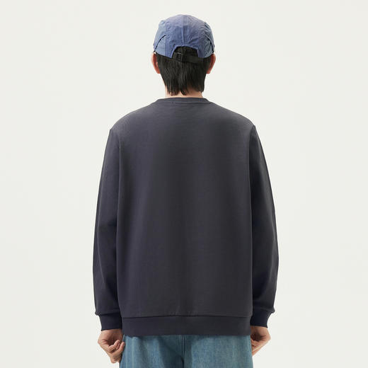 gxg.jeans男装 灰色趣味印花简约时尚宽松圆领卫衣男生 25春热卖 商品图3