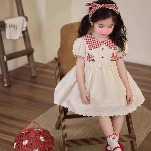 裁缝学苑TQ165 娃娃领泡泡袖连衣裙纸样儿童裙子样板图纸版型 商品图2