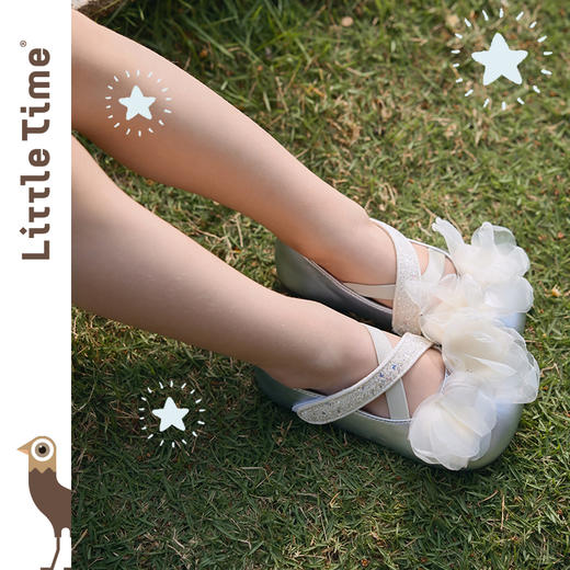 littletime女童皮鞋2025春新款儿童洋气时尚蝴蝶结公主鞋芭蕾舞鞋 商品图4
