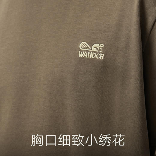 gxg.jeans男装  棕色字母绣花休闲宽松圆领短袖T恤男 25年夏热卖 商品图4