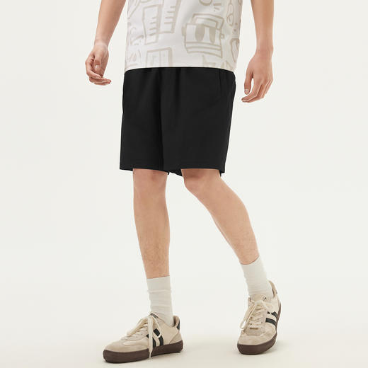 gxg.jeans男装 黑色简约基础宽松直筒休闲短裤男士 25年夏季热卖 商品图2