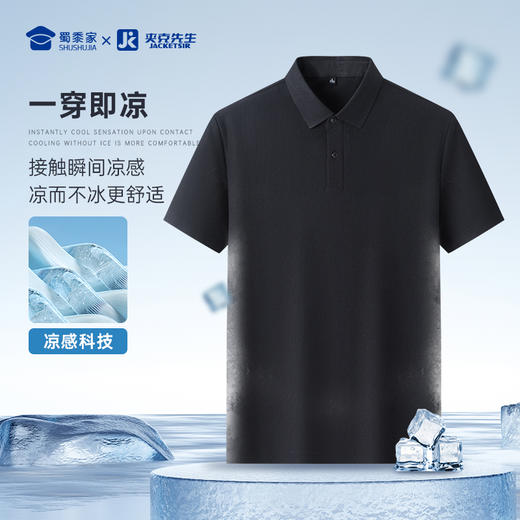 【7A抑菌凉感防晒短袖POLO衫】无痕翻领短袖T恤 透气休闲半袖上衣LT519 商品图1