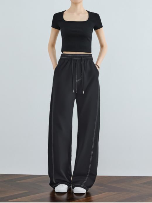 🌺今年流行的弯刀阔腿裤❗69.9就能拿下🔥【Schenvega情侣凉感仿牛仔弯刀裤D82-2585款】✨❗轻薄❗垂软❗视觉打造超模腿！  商品图3