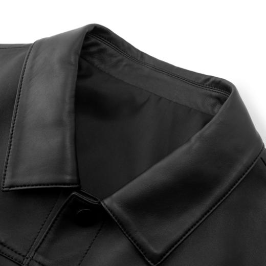 gxg.jeans男装经典翻领绵羊皮皮衣时尚休闲夹克外套男J25D121001 商品图2