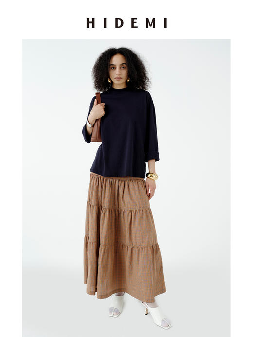 HIDEMI 度假系列甄选超柔婴儿棉极简都会感长袖圆领T恤 白色/海军蓝 商品图9