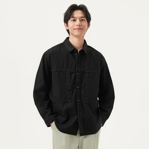 gxg.jeans男装 多色水洗设计简约宽松牛仔衬衫外套男 25年春热卖 商品图3