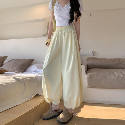 【YW】无忧购韩系慵懒多巴胺仿棉两穿垂感显瘦百搭灯笼裤H-1802（截单后7天发货) 商品图9