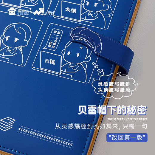 【实付满199送钥匙扣】【因公致秃文字工作者笔记本】PU材质记事本办公用日记本 商品图2