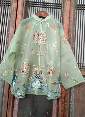 盛唐牡丹| 手工刺绣花团锦簇吉服(盛唐牡丹与非遗传承人王小潇联名系列-[特价品]