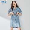 NUTS夏季新品时尚经典气质收腰显瘦水洗牛仔连衣裙321107197 商品缩略图2