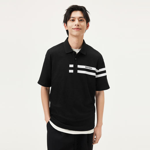 gxg.jeans男装  多色撞色条纹商务翻领短袖T恤POLO衫 25年夏热卖 商品图3