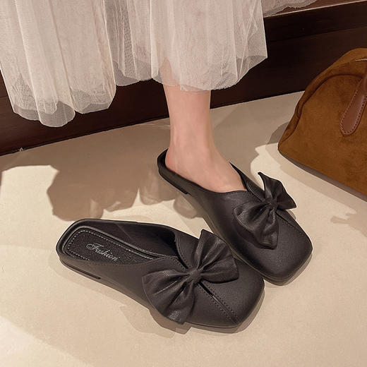 【清仓疯抢🔥买一送一！】2025爆款仙女风拖鞋✨懒人必备！百搭防滑不累脚，裙子裤子都能配💃 快来pick你的网红同款💕清仓福利蝴蝶结网红仙女风镂空时尚百搭配裙子平底防滑外穿懒人拖 商品图1