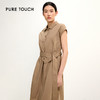 PURE TOUCH卡其色无袖翻领系带衬衫式连衣裙 1349242106 商品缩略图0