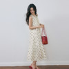 【严选】诗凡黎法式浪漫波点无袖连衣裙2025夏新款度假风大A摆挂脖中长裙7G5190251 商品缩略图2