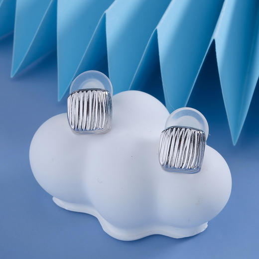 【宏艺珠宝】林叶脉语·银s925耳饰 商品图0