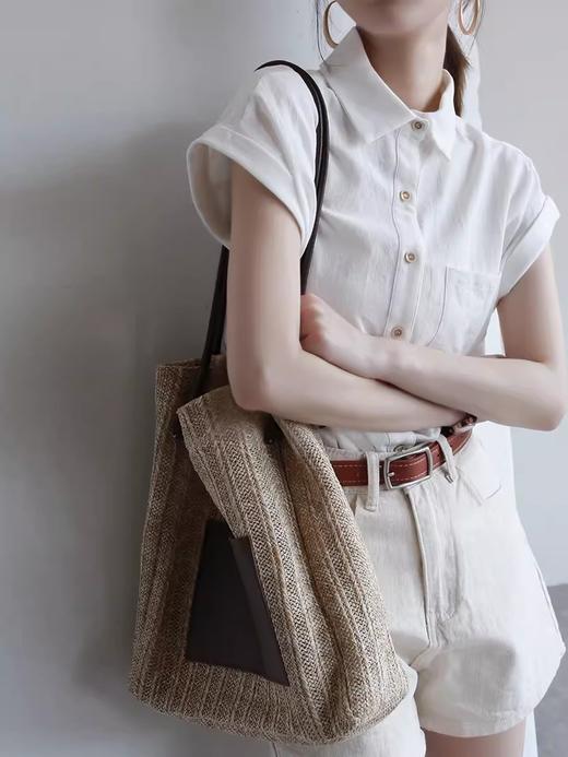 短袖Polo领小衫，简约牛耳袖，设计感十足 商品图6