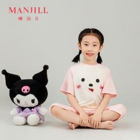 【商场同款】熳洁儿 短袖七分裤女童家居服人棉可爱25203605