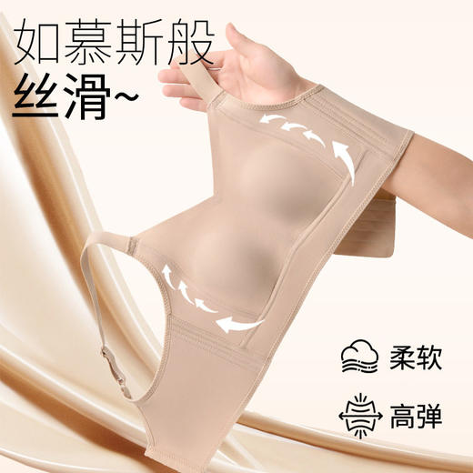 【纸片人2.0】大胸显小兔耳朵杯防下垂收副乳无钢圈文胸 商品图2