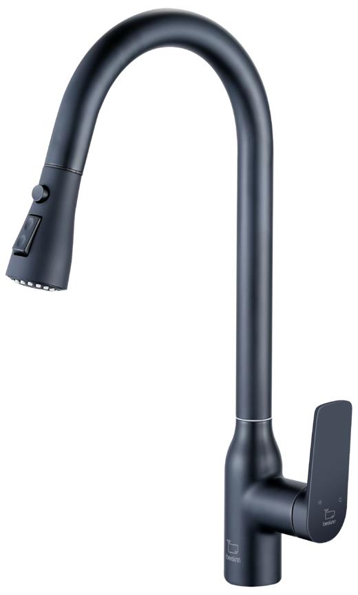 WCF12-28H/抽拉厨房混合龙头（黑色） 商品图0