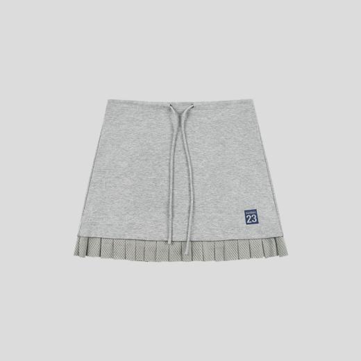 GOODBAI 23编号logo印花网面花边抽绳低腰短裙 商品图1