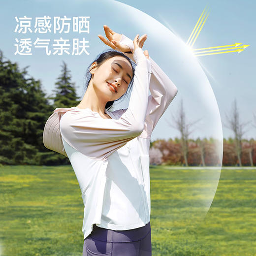 LUCKY DEER/幸运鹿女冰丝冰感四面弹透气防晒衣UPF50+ 商品图4