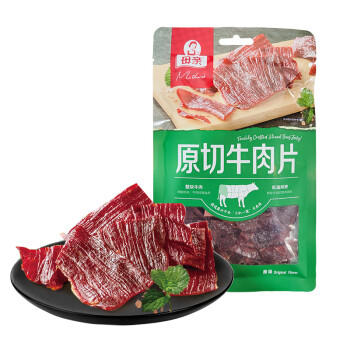 母亲 原切牛肉片原味40g牛肉干肉铺休闲零食儿童肉脯办公室小吃 商品图1