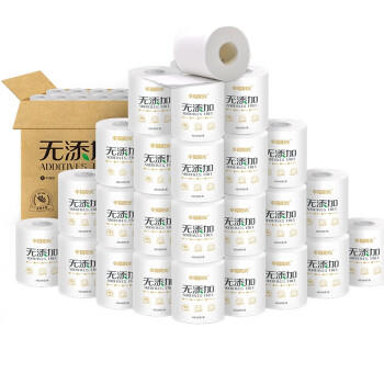 幸福阳光卷纸 无添加系列 4层180克*27卷 有芯加厚卷筒卫生纸 /家庭清洁/纸品 /清洁纸品 /卷纸 商品图0