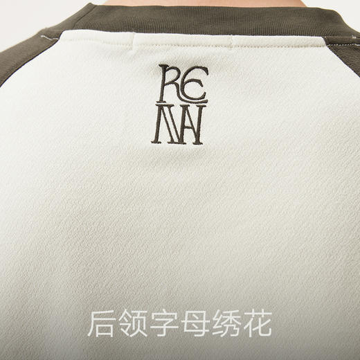 gxg.jeans男装 米白插肩袖简约宽松休闲圆领短袖T恤男 25年夏热卖 商品图4