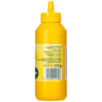 冠利（KUHNE）德国进口 美式黄芥末调味酱255g  汉堡炸鸡蘸酱芥末 蔬菜沙拉酱 /粮油调味 /调味品 /西式酱料 商品图1