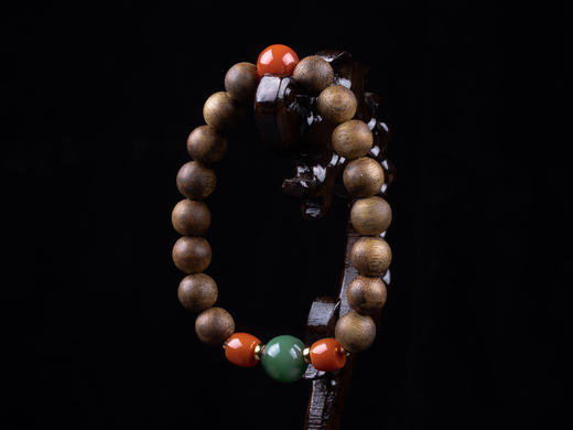 XY0332沉香+碧玉南红手串 商品图8