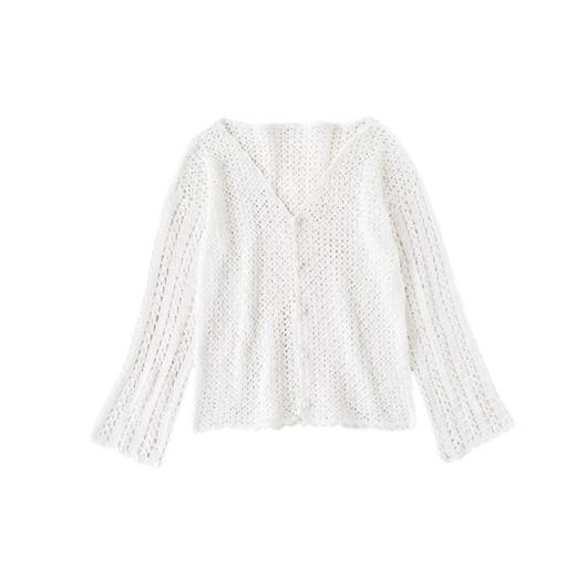 苏苏姐家素韵轻羽开衫手工diy编织钩针蕾丝线毛线团自制外套材料包 商品图4