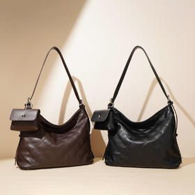 【预售3天】2025新款复古单肩斜挎包大容量通勤包女包托特包F9875