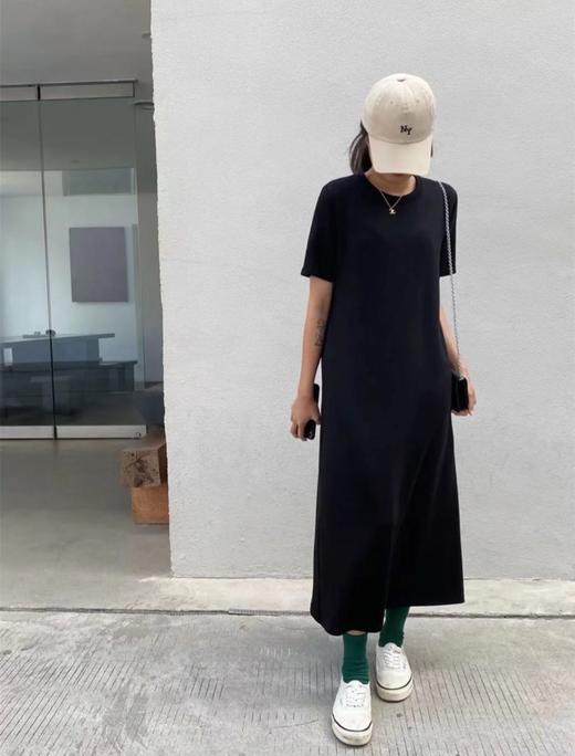 ✨赫本风高级感正肩宽松显瘦【T恤连衣裙】出门一件搞定，休闲，耐热，透气，不闷汗 商品图6