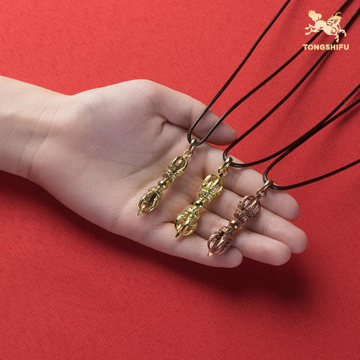 铜师傅《永乐款金刚杵（小号）》紫铜黄铜吊坠 家居工艺品挂件 商品图4