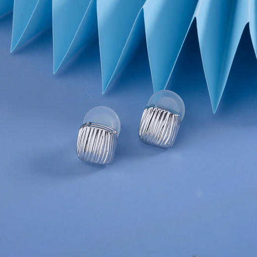 【宏艺珠宝】林叶脉语·银s925耳饰 商品图1