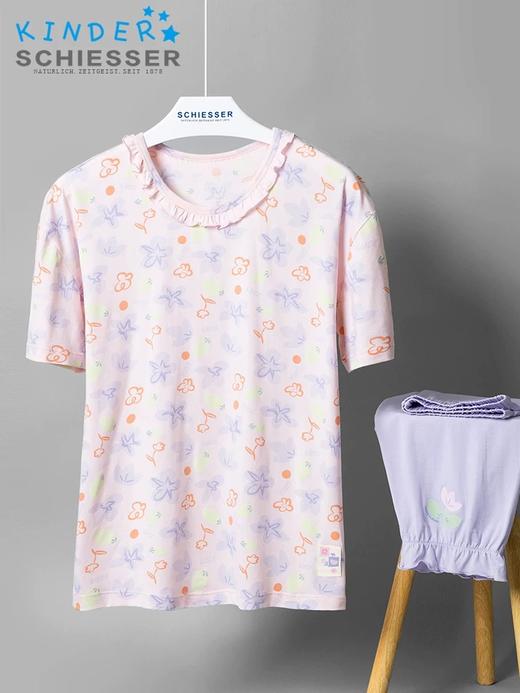 【繁花似锦莫代尔】SCHIESSER德国舒雅女童繁花似锦系列莫代尔面料短袖七分裤套装3F/24360H 商品图1