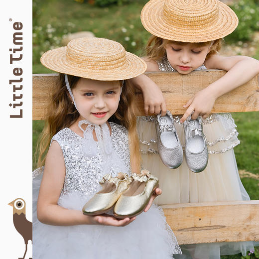 littletime女童鞋25春新款儿童洋气时尚百搭玛丽珍鞋芭蕾舞鞋真皮 商品图0