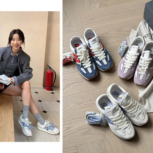 现货 THS-无 NB家 网眼低调的复古跑鞋 运动鞋 3色 QZ107 商品图0