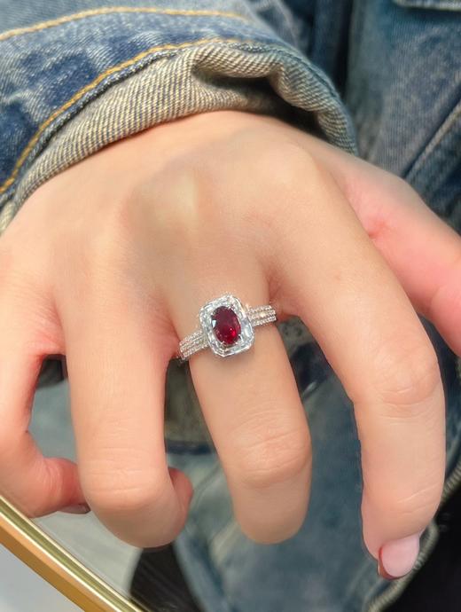 1.13ct刻面红宝石戒指 商品图3