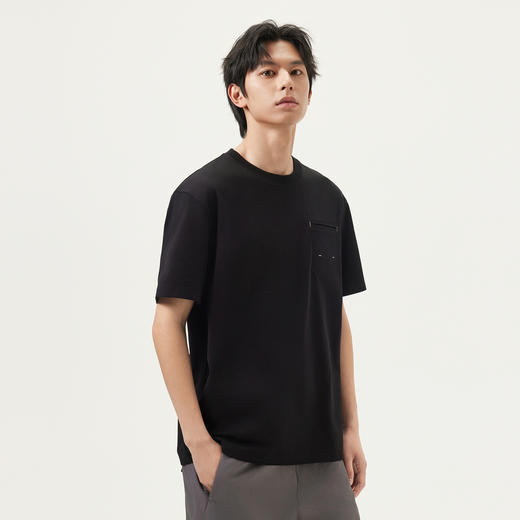 gxg.jeans男装 25年夏热卖多色圆领简约个性口袋宽松短袖T恤男士 商品图2