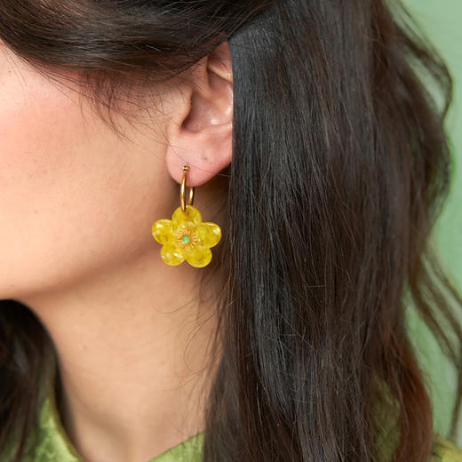 北京仓｜Coucou Suzette-Buttercup-黄色花朵 耳环［法国设计师］ 商品图1