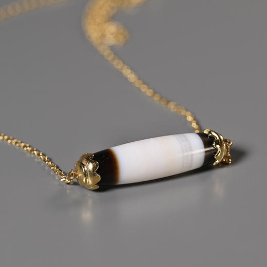 西亚高古缠丝玛瑙单珠锁骨链 商品图2