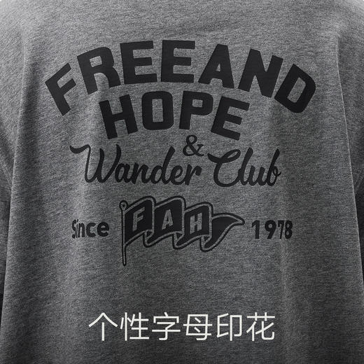 gxg.jeans男装 灰色后背字母美式时尚潮流圆领短袖T恤男 25夏热卖 商品图4