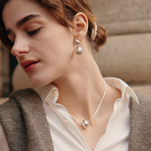 【吴佳怡同款】Lagomist拿铁系列 | 金/银咖啡豆耳环 商品图2