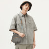gxg.jeans男装 浅灰色工装口袋设计宽松短袖衬衫男士 25年夏热卖 商品缩略图2