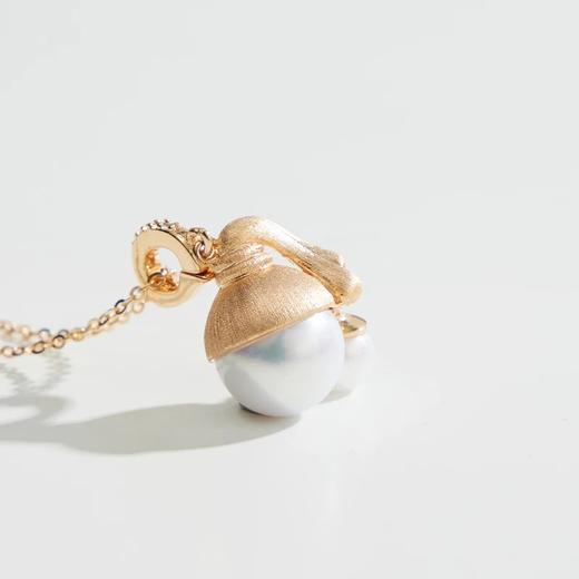 礼兰 油画少女S925银淡水珍珠吊坠项链 商品图3