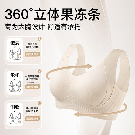 D1-💟【B-D杯】【大胸显圆】润微7A抑菌桑蚕丝半固定罩杯穿出圆润胸型内衣文胸  雪洛映霞 商品图1