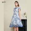 司歌短袖国风青花瓷连衣裙夏女A911190X 商品缩略图4