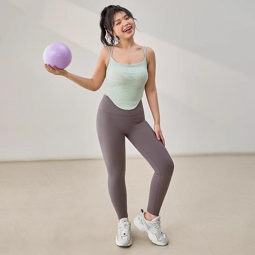 【限时秒】YOGACODE【火树银花系列】罗纹大码瑜伽吊带加大胸垫假两件性感美背显瘦上衣DWC215434 商品图4